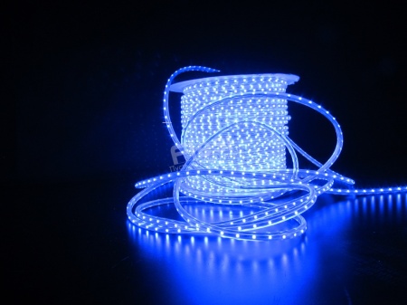 Трёхпроводный светодиодный дюралайт круглый чейзинг  синий