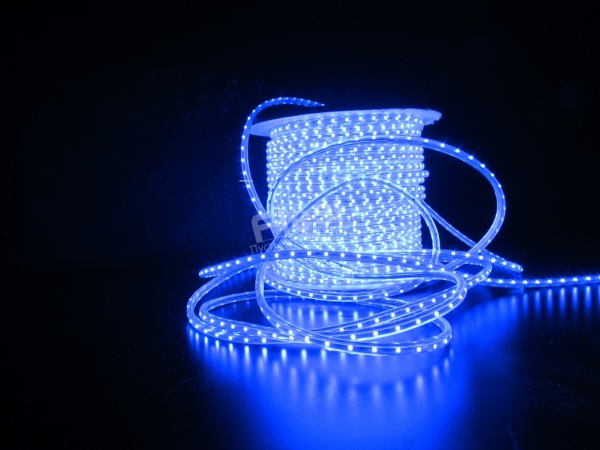 Трёхпроводный светодиодный дюралайт круглый чейзинг  синий