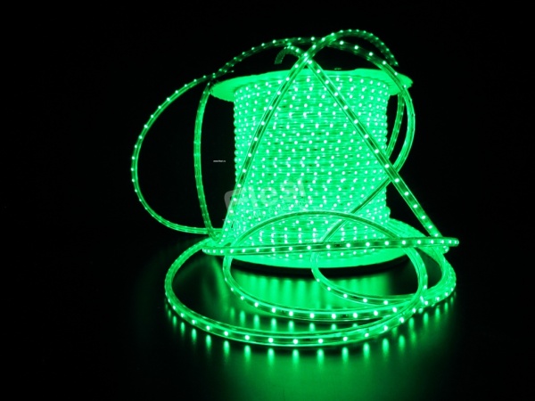 Двухпроводный Круглый Светодиодный Дюралайт Фиксинг  зеленый